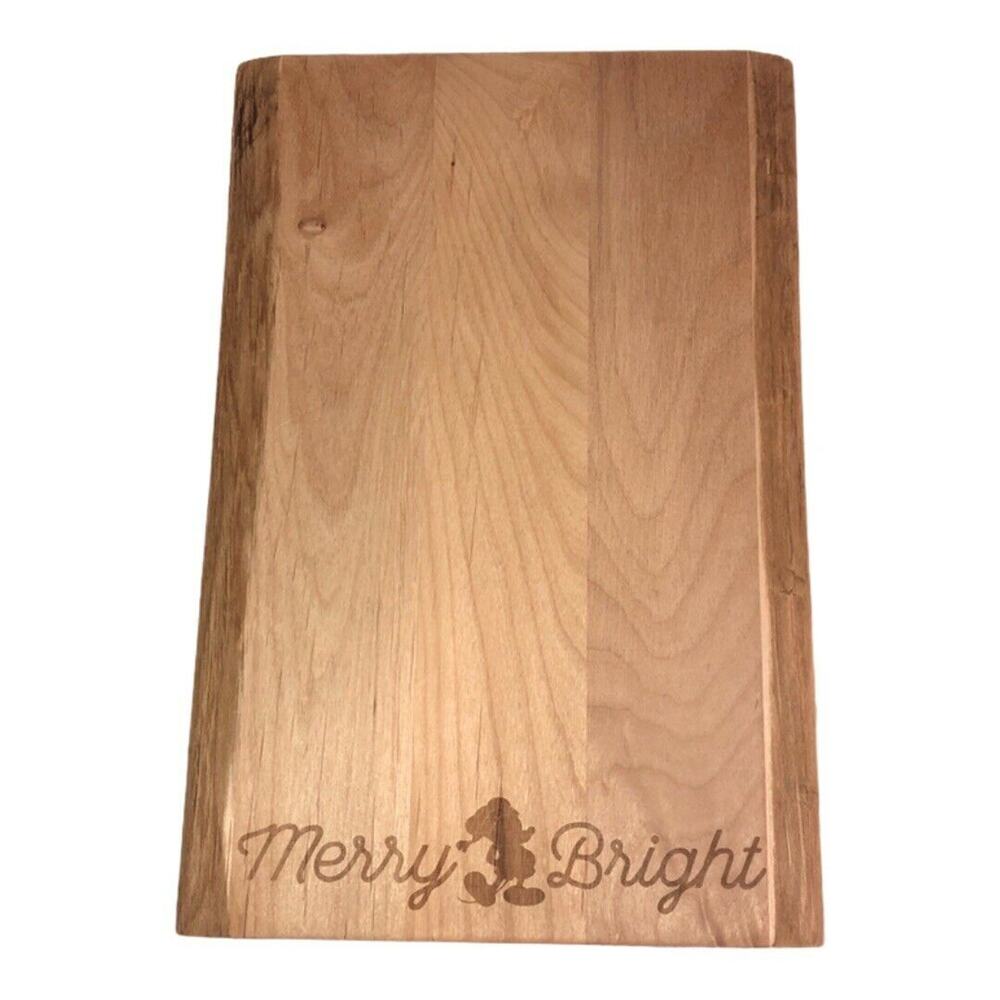 Disney Parks Holiday Christmas Mickey Merry & Bright Charcuterie Cutting Board